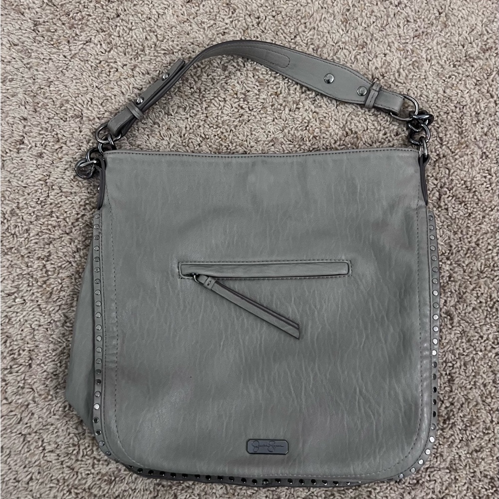 Jessica Simpson Gray Shoulder Bag with Elegant Design